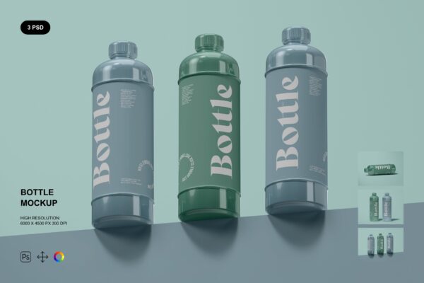 4224 矿泉水饮料塑料瓶包装样机套装Plastic Bottle Mockup Set@GOOODME.COM