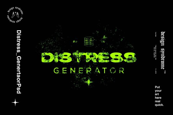 4324 潮流复古做旧磨损飞溅文字PS样式模板 Distress Generator@GOOODME.COM