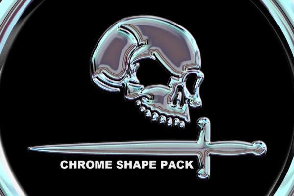 4342 25款金属元素图标PNG高清免抠素材 CHROME SHAPE PACK@GOOODME.COM