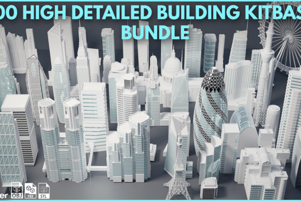 4353 城市建筑高楼写字楼商业住宅Blend模型 100 Real World High Detailed Skyscrs and Buildings@GOOODME.COM