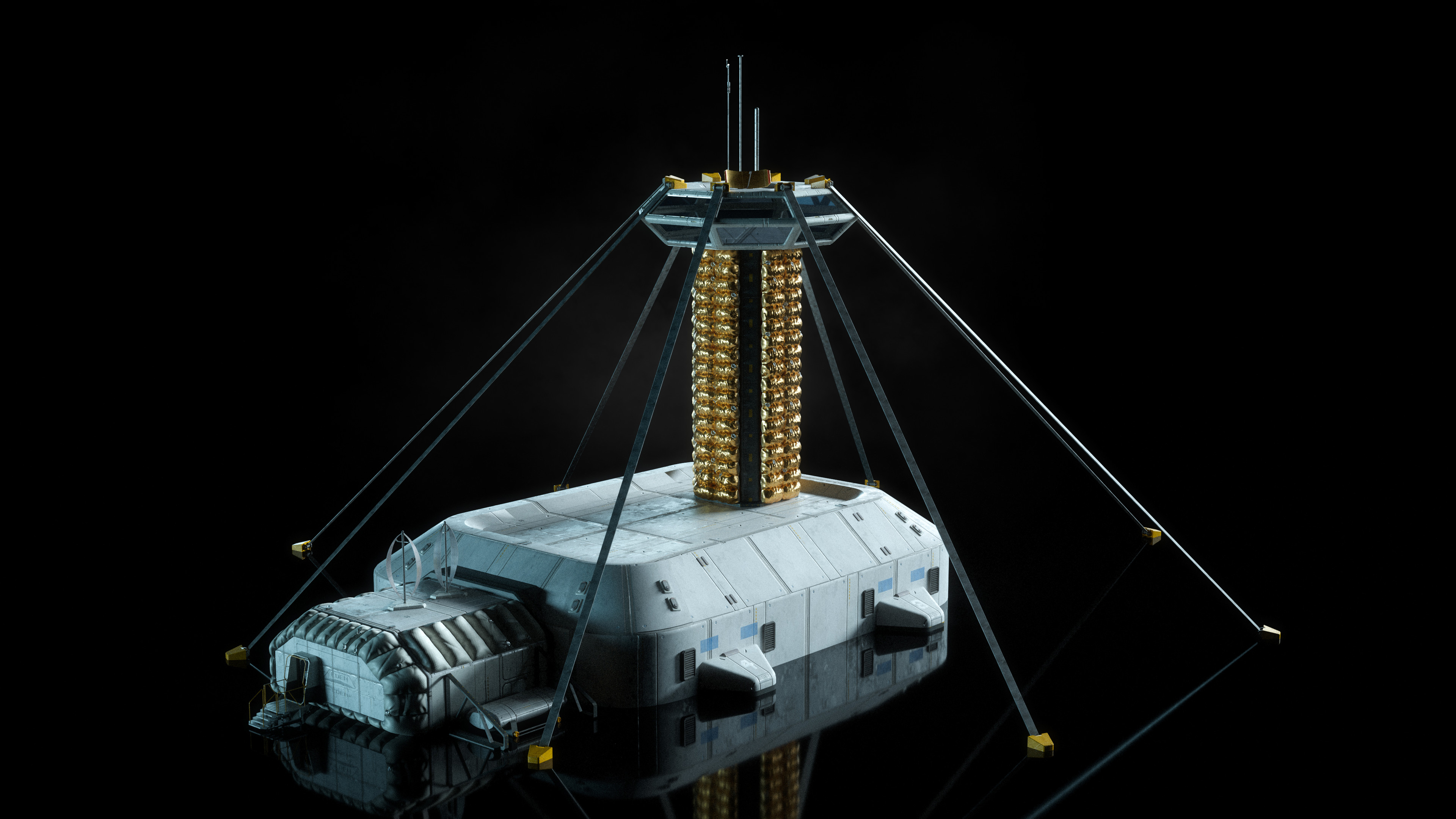 4425 3D模型-Kitbash3D月球基地模型太空基地设备指挥总部模型合集 –Lunar Base