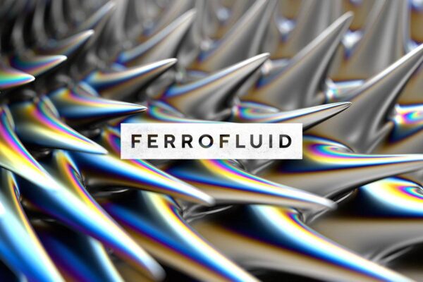 4538 磁性液体金属反射光泽未来科幻立体三维3D有机尖齿异形酸性海报背景肌理PNG元素套件 Ferrofluid Inspired Images@GOOODME.COM
