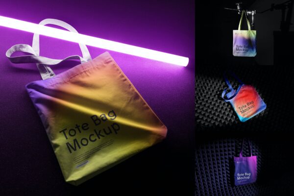 4624 4款帆布袋手提袋文创品牌设计PS样机 Tote Bag Mockups@GOOODME.COM