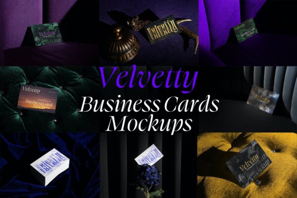 4636 8款奢华场景名片卡片设计展示PS样机 Business Cards Mockups@GOOODME.COM