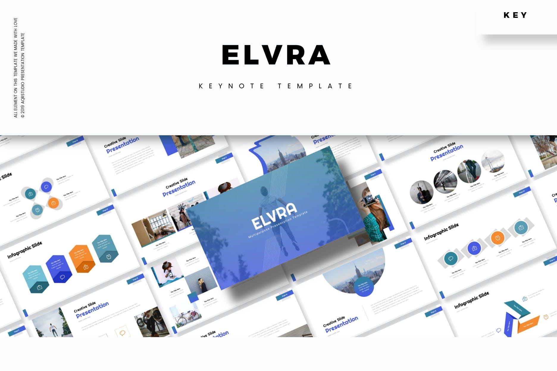 1019 Keynote创意信息图表风格演示文稿模板 Elvra – Keynote Template