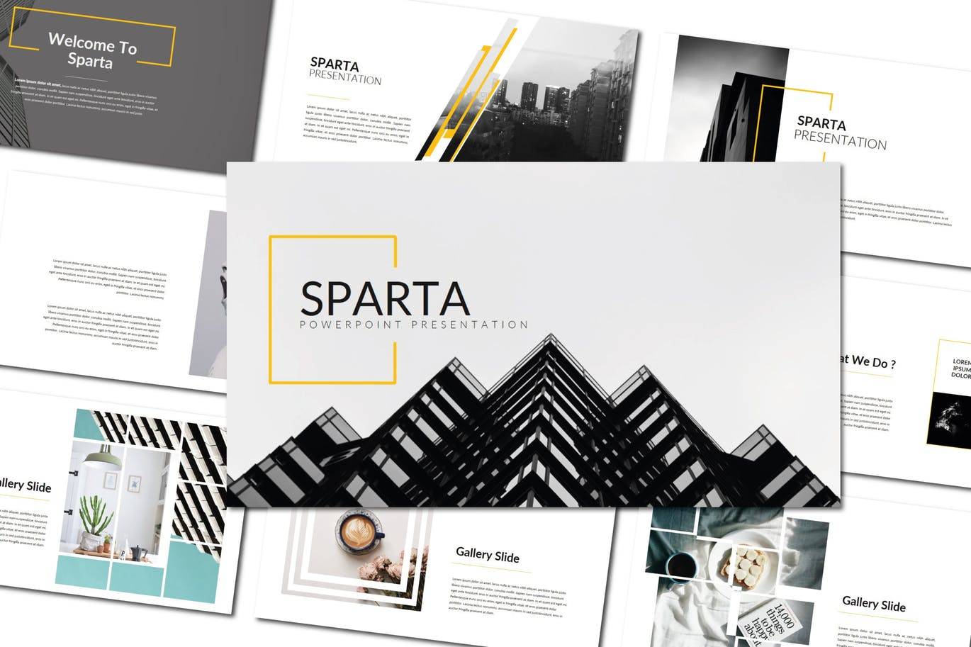 2748 时尚简约设计风格多用途商业keynote模板 Sparta Powerpoint Template-GOOODME果觅网