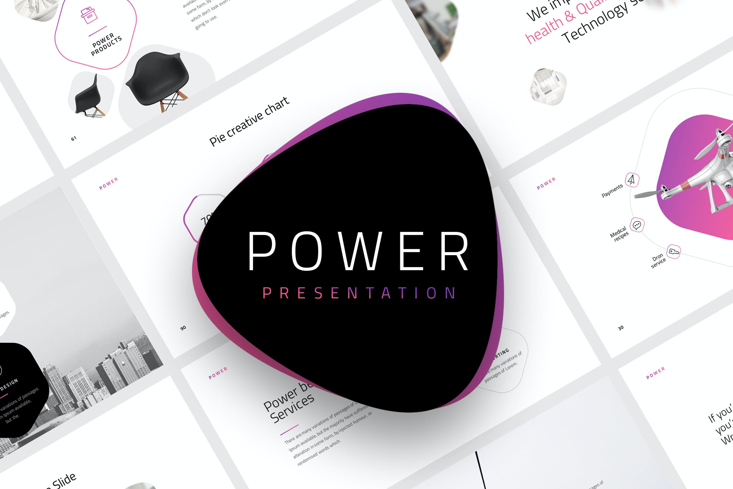 2951 个人作品集项目路演众筹产品keynote模版 Power – Keynote Template