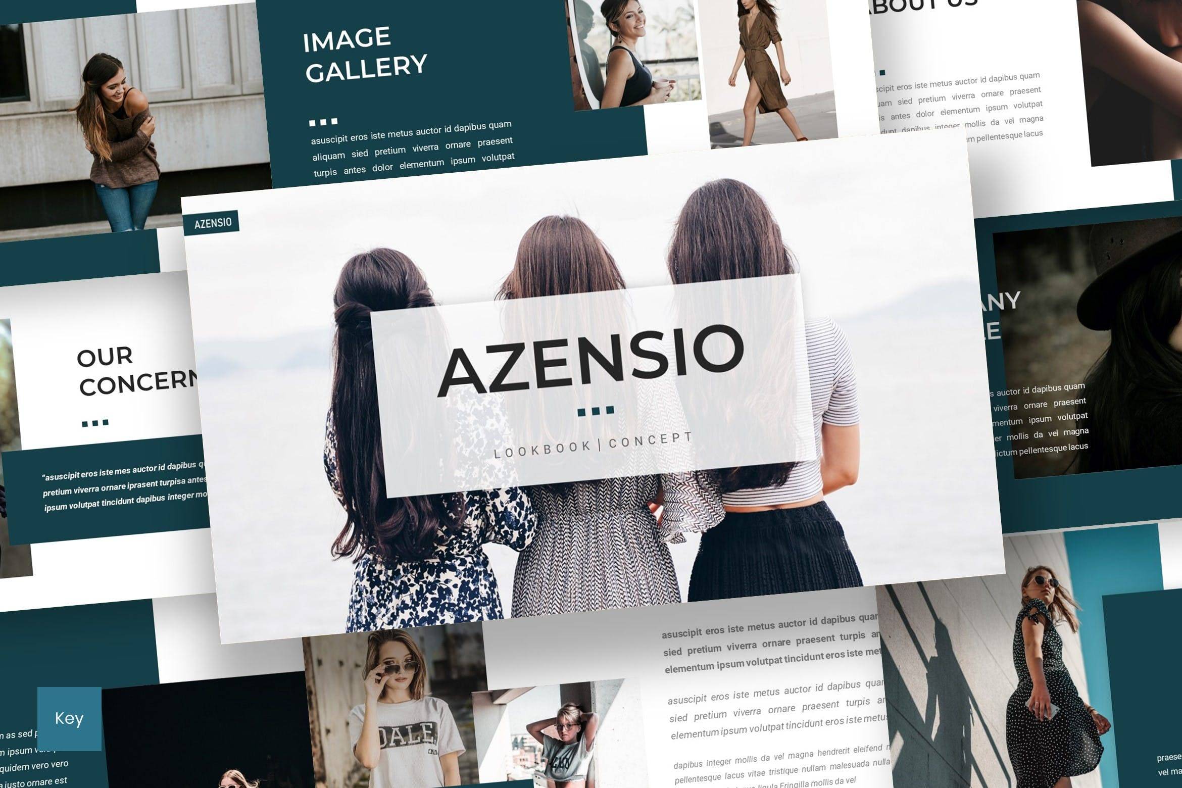 3656 极简创意品牌战略发布会Keynote模版 Azensio – Business Keynote Template