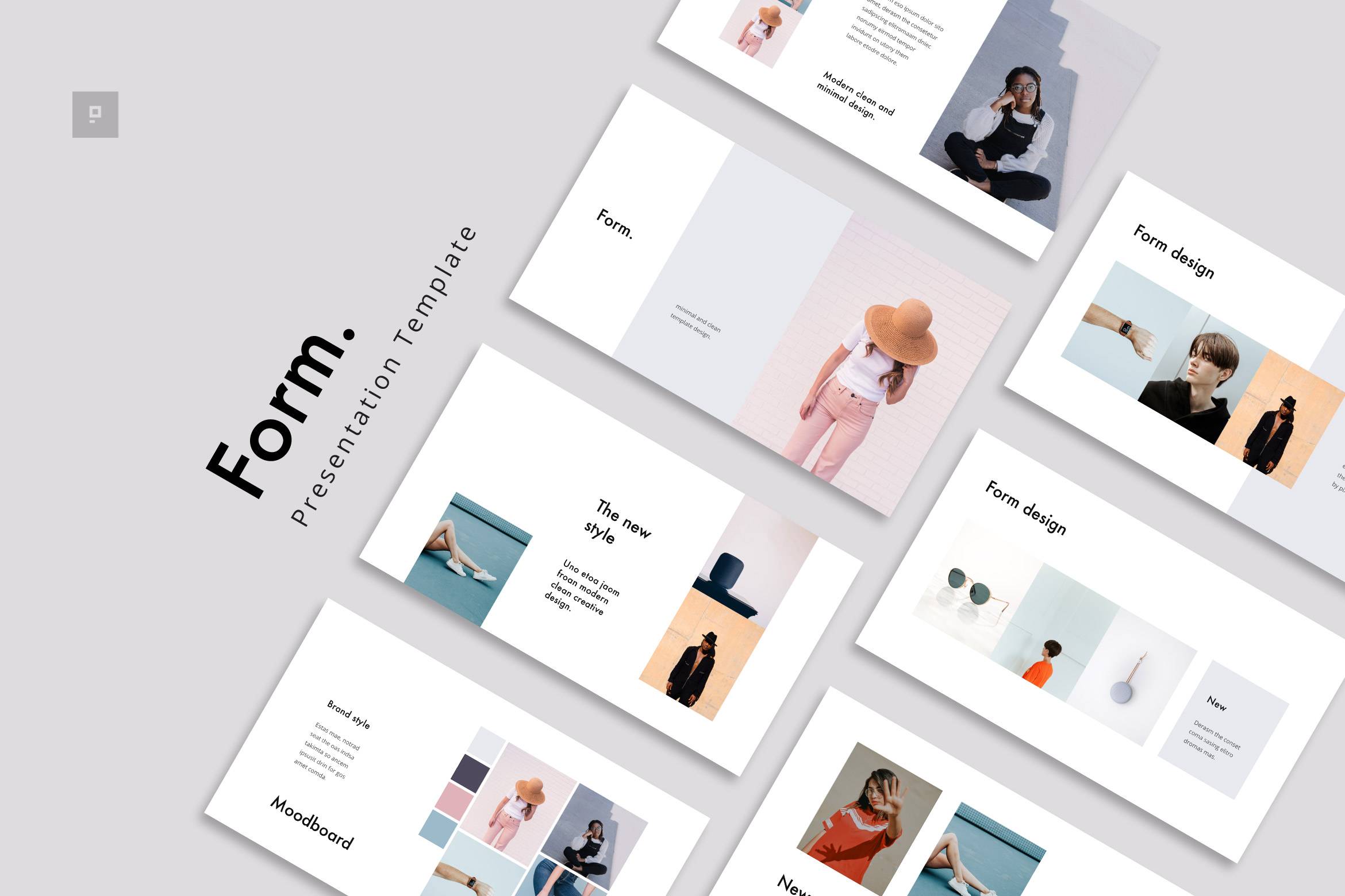 3819 时尚简洁活力人物团队公司介绍创意作品集Keynote模板 FORM – Keynote Stylish Template FORM – Keynote Stylish Template