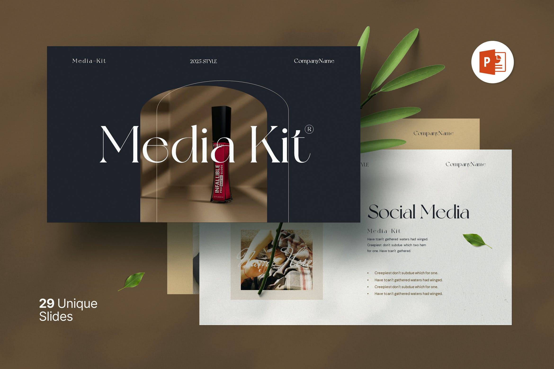 4681 时尚轻奢莫兰迪风艺术主题演讲PPT+Keynote模版 Media Kit Presentation Template@GOOODME.COM