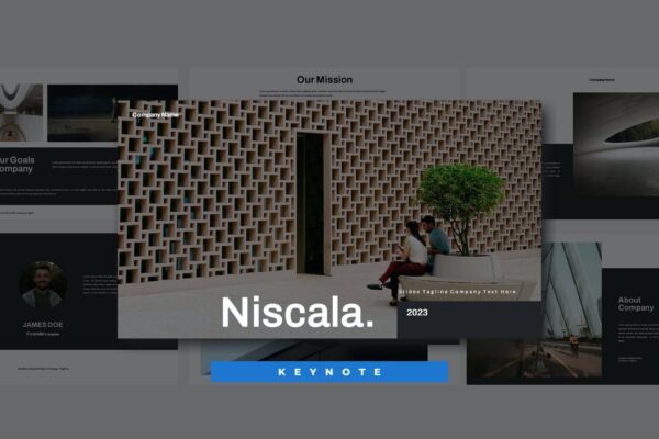 2118 建筑风光摄影设计作品集商务企业介绍演示Keynote模板 Niscala Keynote@GOOODME.COM
