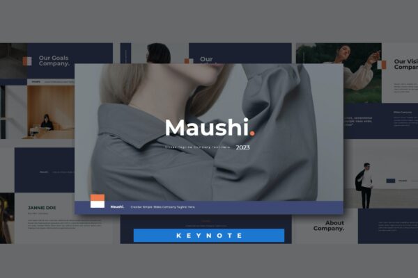 2125 摄影设计服装品牌产品发布展示Keynote演讲模板 Maushi Keynote@GOOODME.COM