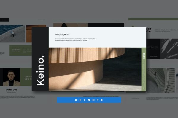 2127 极简主义建筑美学设计作品集设计师介绍演讲Keynote模板 Keino Keynote@GOOODME.COM
