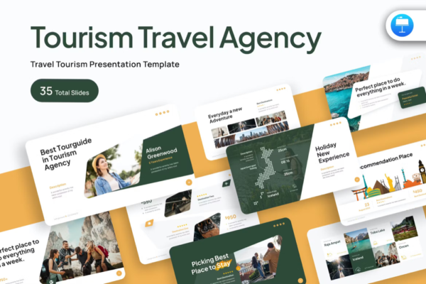1002 旅行旅游品牌主题商业计划书年终总结报告演讲Keynote模板 Tourism Travel Agency Keynote Template
