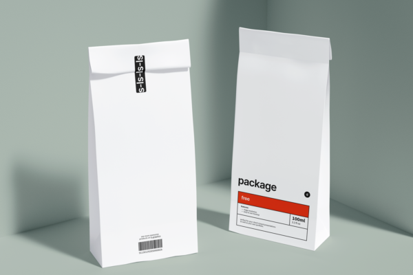5119 高品质创意纸质包装食品袋PSD样机简约设计展示模板  Paper Food Bag Mockup@GOOODME.COM