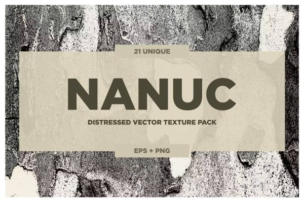5205 21张矢量破旧真实纹理设计素材集合A4透明背景 NANUC – Vector Grunge Texture pack VOL. 2@GOOODME.COM