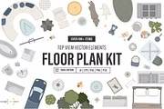 5510 室内设计平面布局效果图创作素材集合包 – Floor Plan Kit