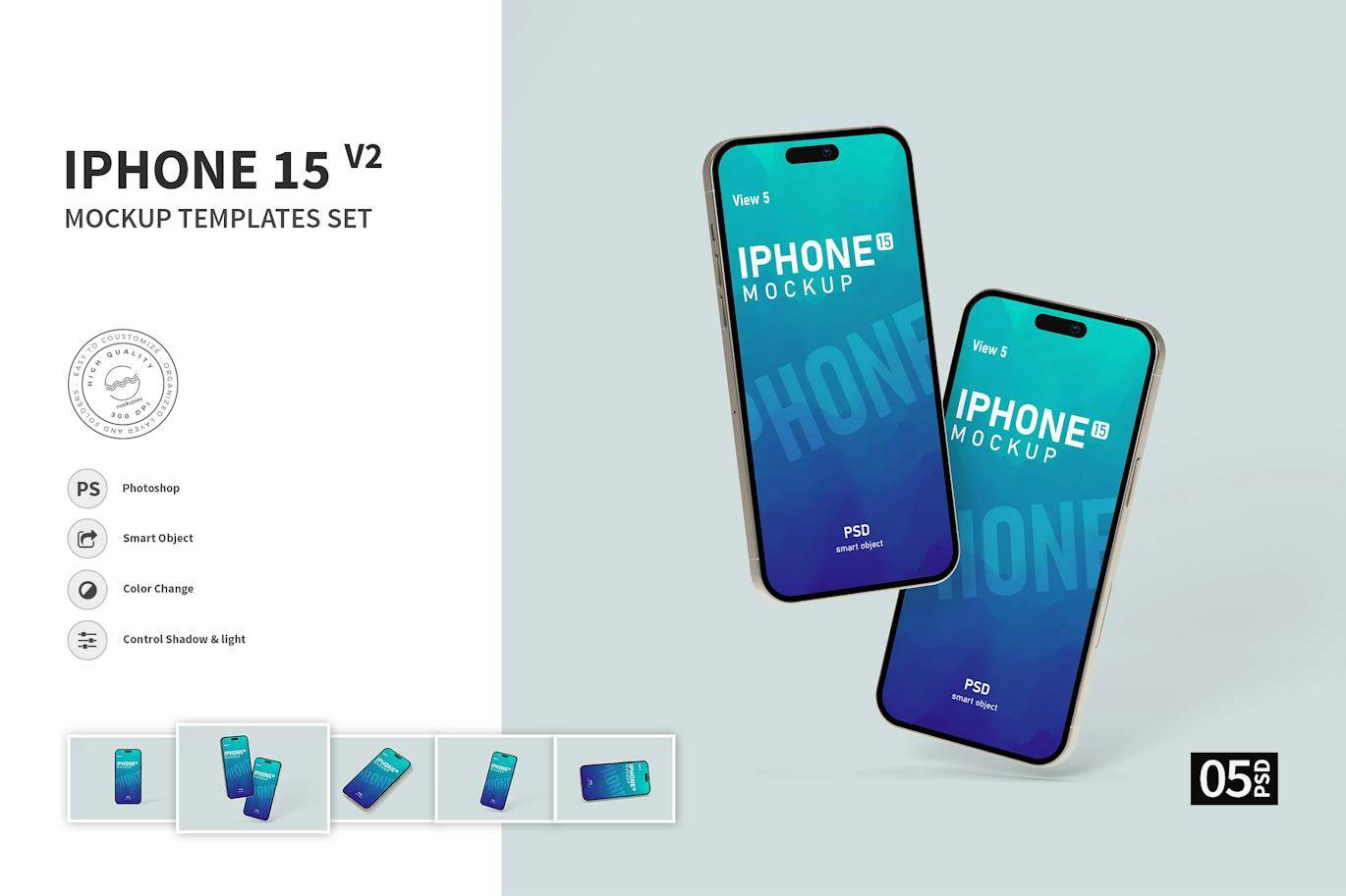 5614 Iphone 15 vol.02 – 手机样机 – Mockup