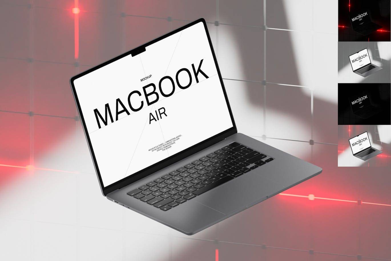 5622 MacBook Air 电脑模板样机组织图层高分辨率