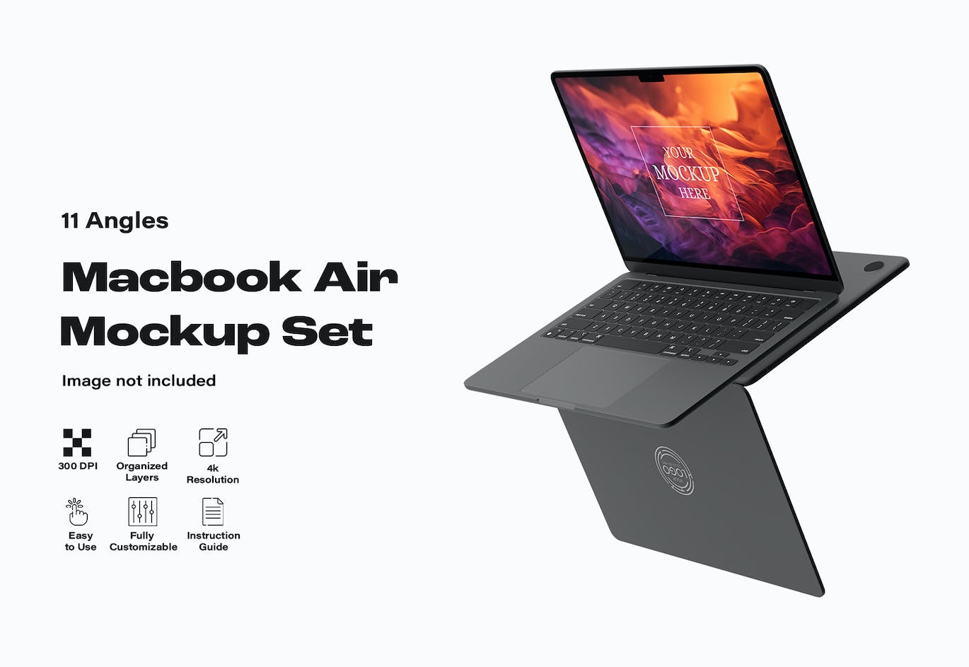 5668 Macbook Air 笔记本电脑样机套装 -macbook-air-mockup