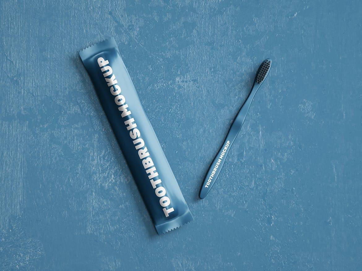 5708 精美时尚牙刷包装盒样机-toothbrush-mockup