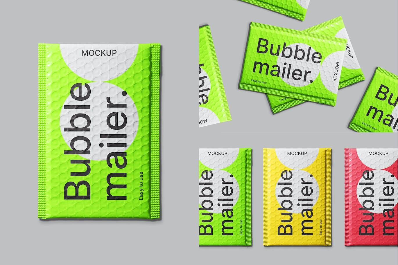 5713 高质量气泡邮寄样机包 -Bubble-Mailer-Mockups-Pack