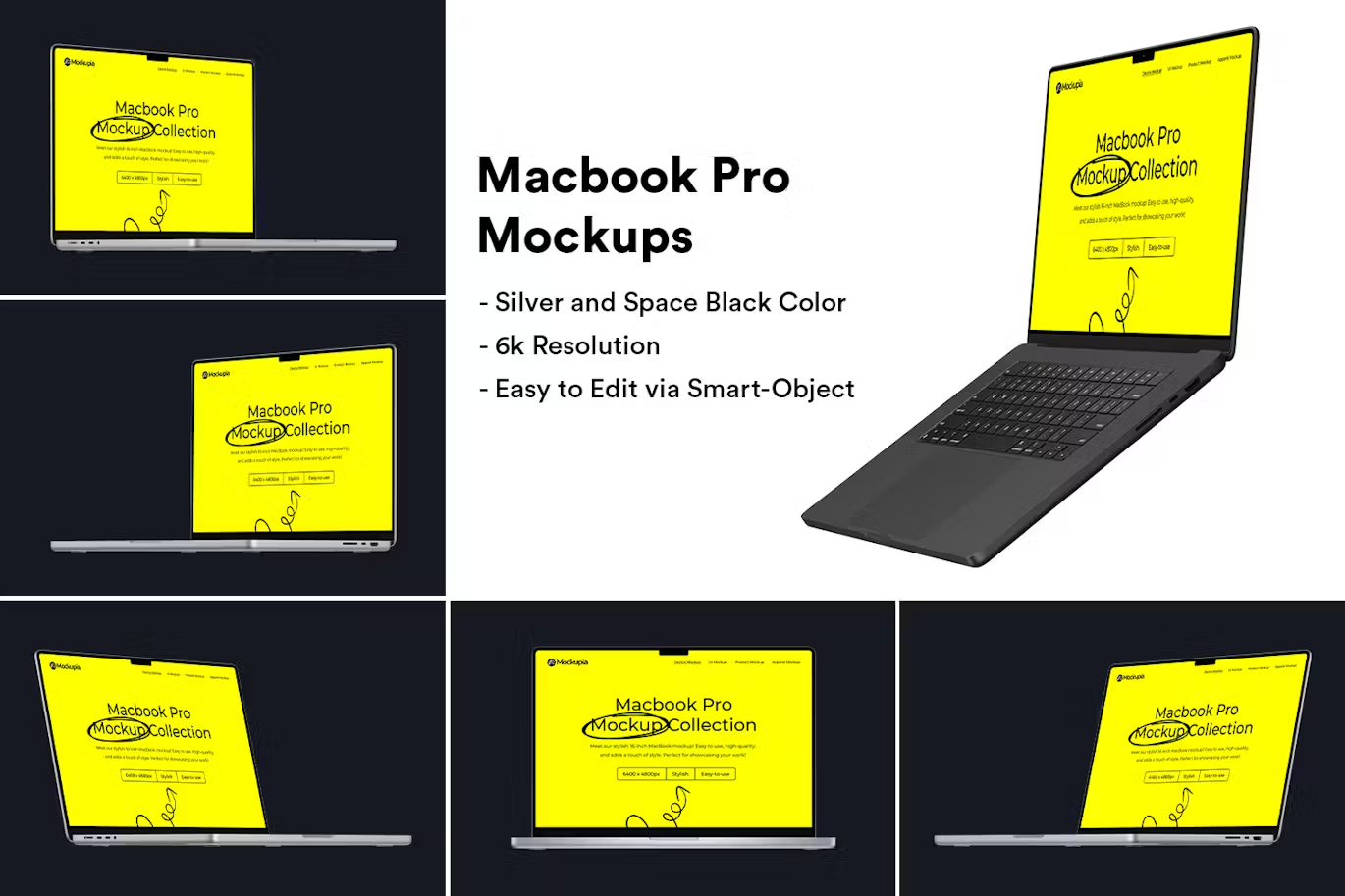 5802 MacBook Pro高质量细节设计展示电脑模拟器样机-Macbook Pro Mockup