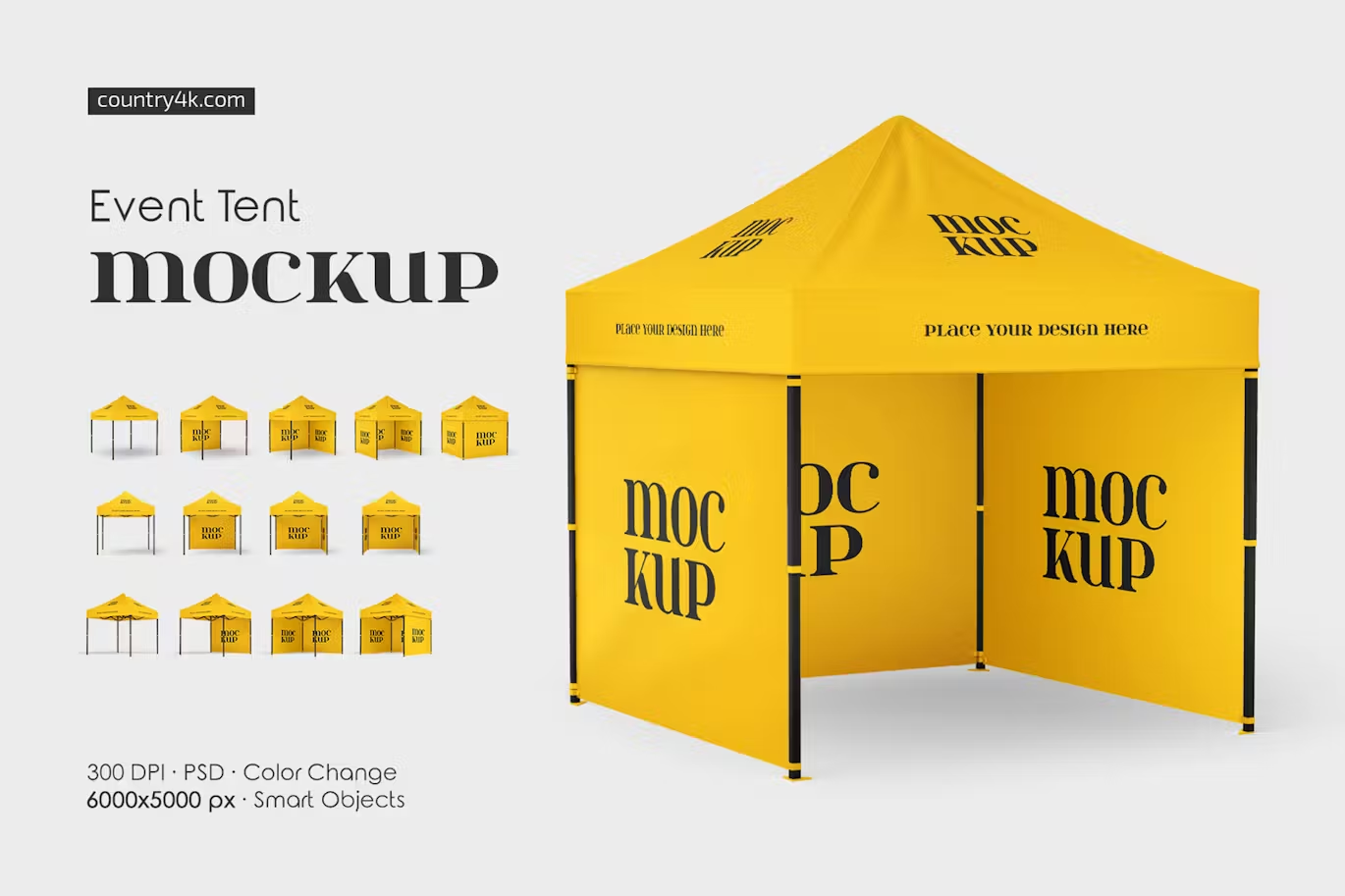 5812 活动帐篷展示模板样机-Event Tent Mockup Set
