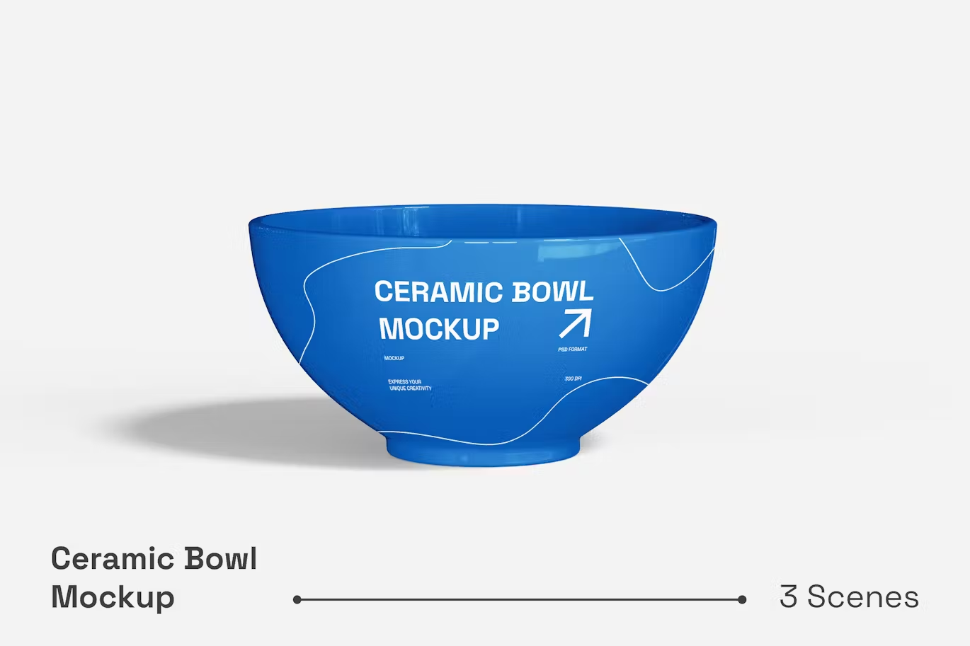 5842 陶瓷碗模型样机-Round Ceramic Bowl Mockups