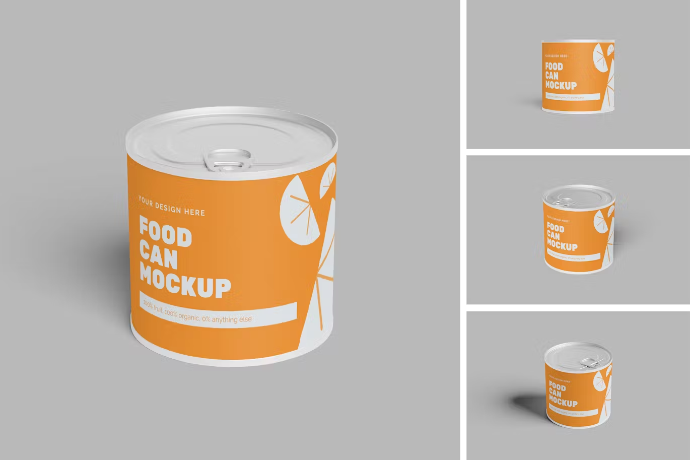 5841 高质量食品罐模型样机-Food Can Mockup