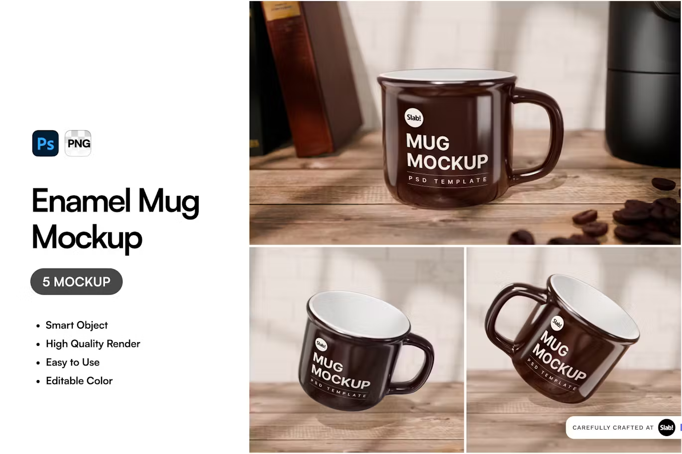 5862 高清瓷釉杯模型样机-Enamel Mug Mockup