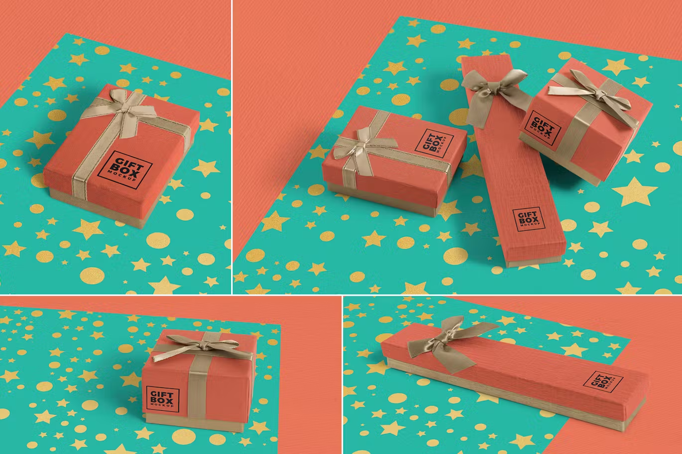 5884 多功能定制化高级感礼品包装盒模型样机-Gift Box Mockups