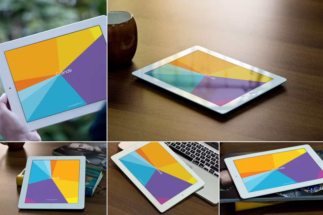 5885 多功能平板电脑展示样机-iPad Mockups