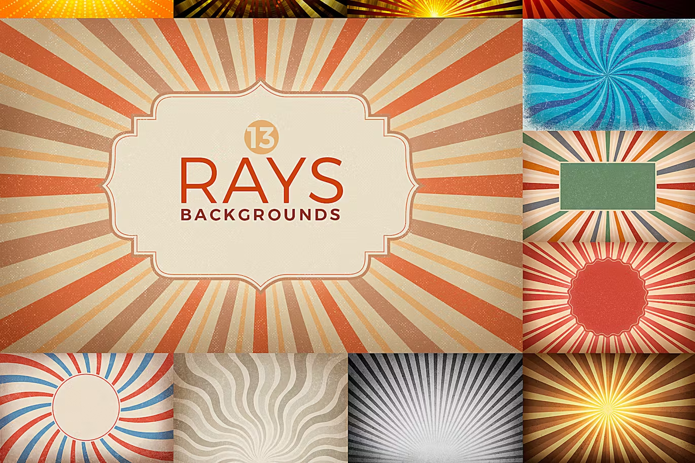 6029 12款高清时尚光线背景素材-Rays Backgrounds