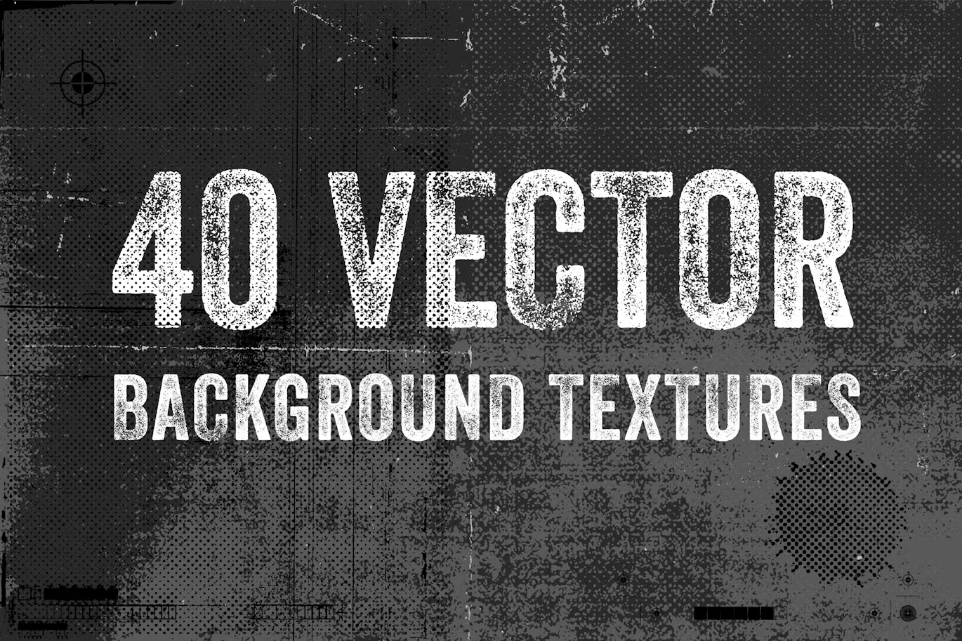 6090 40种复古破旧风格背景纹理素材-40 Vector Background Textures
