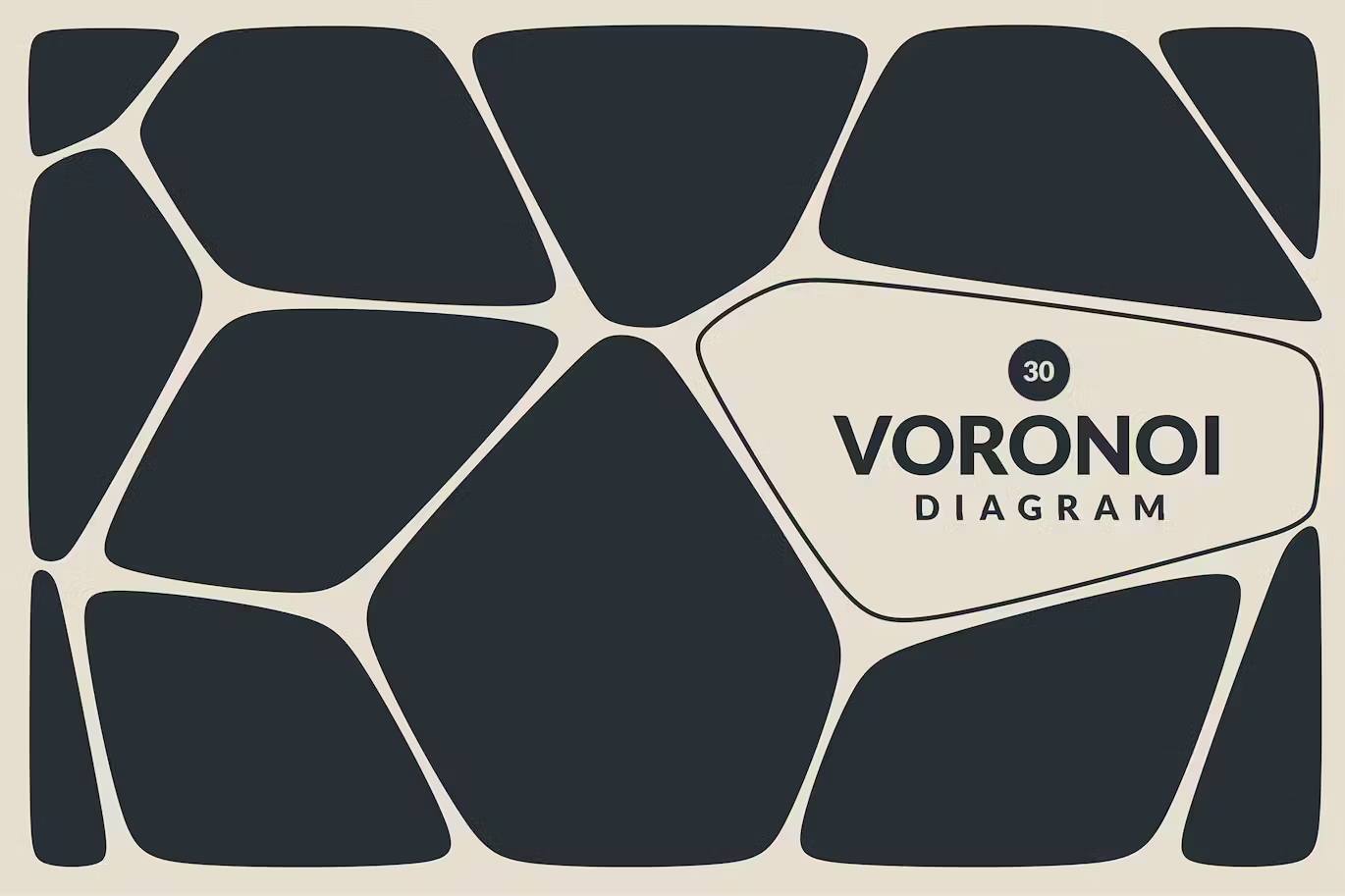 6091 距离区域分隔数学主题矢量背景素材-Voronoi Diagram Vector Backgrounds