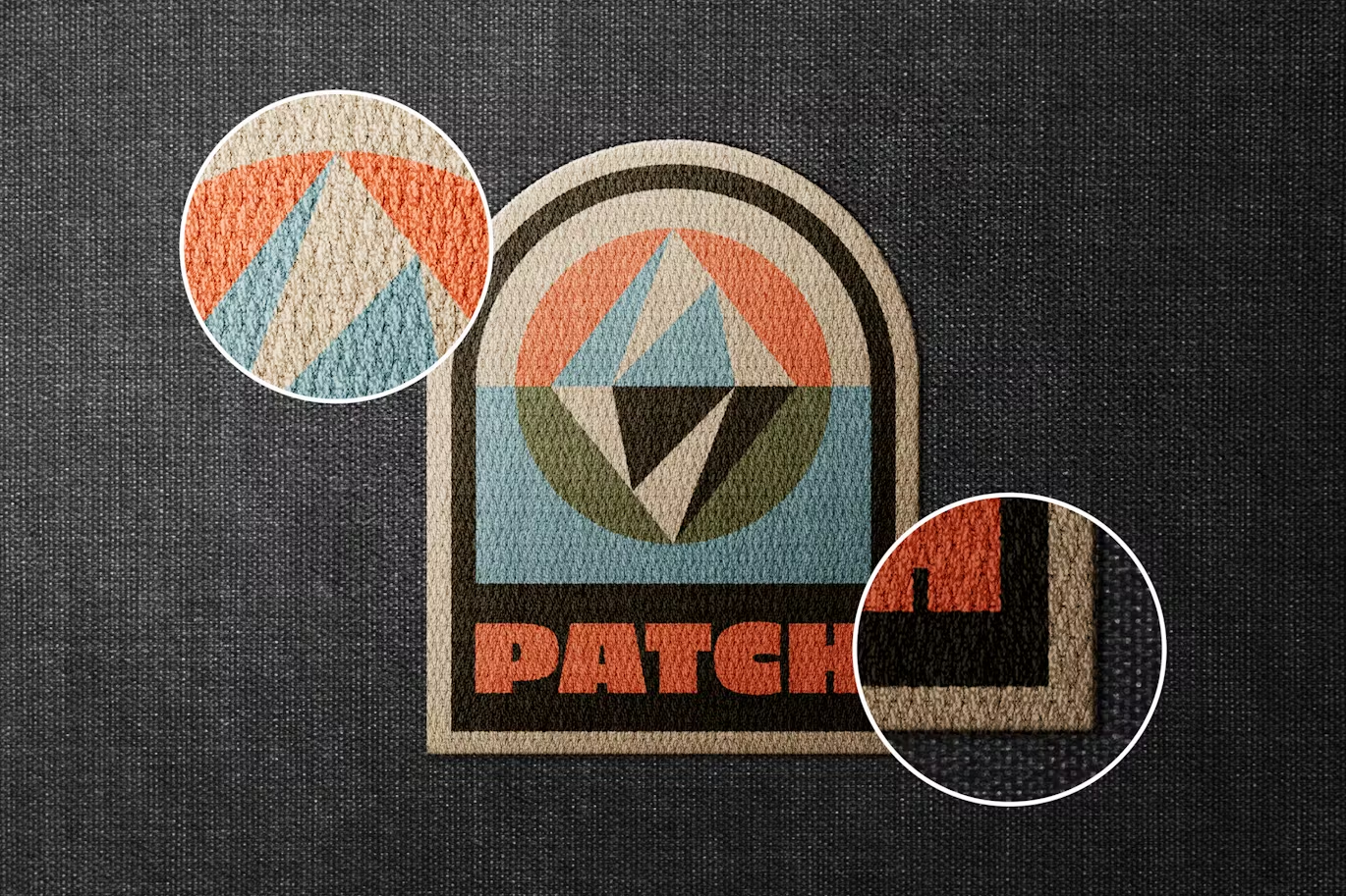 6101 多用途高品质刺绣图案展示样机-Embroidered Patch Mockup