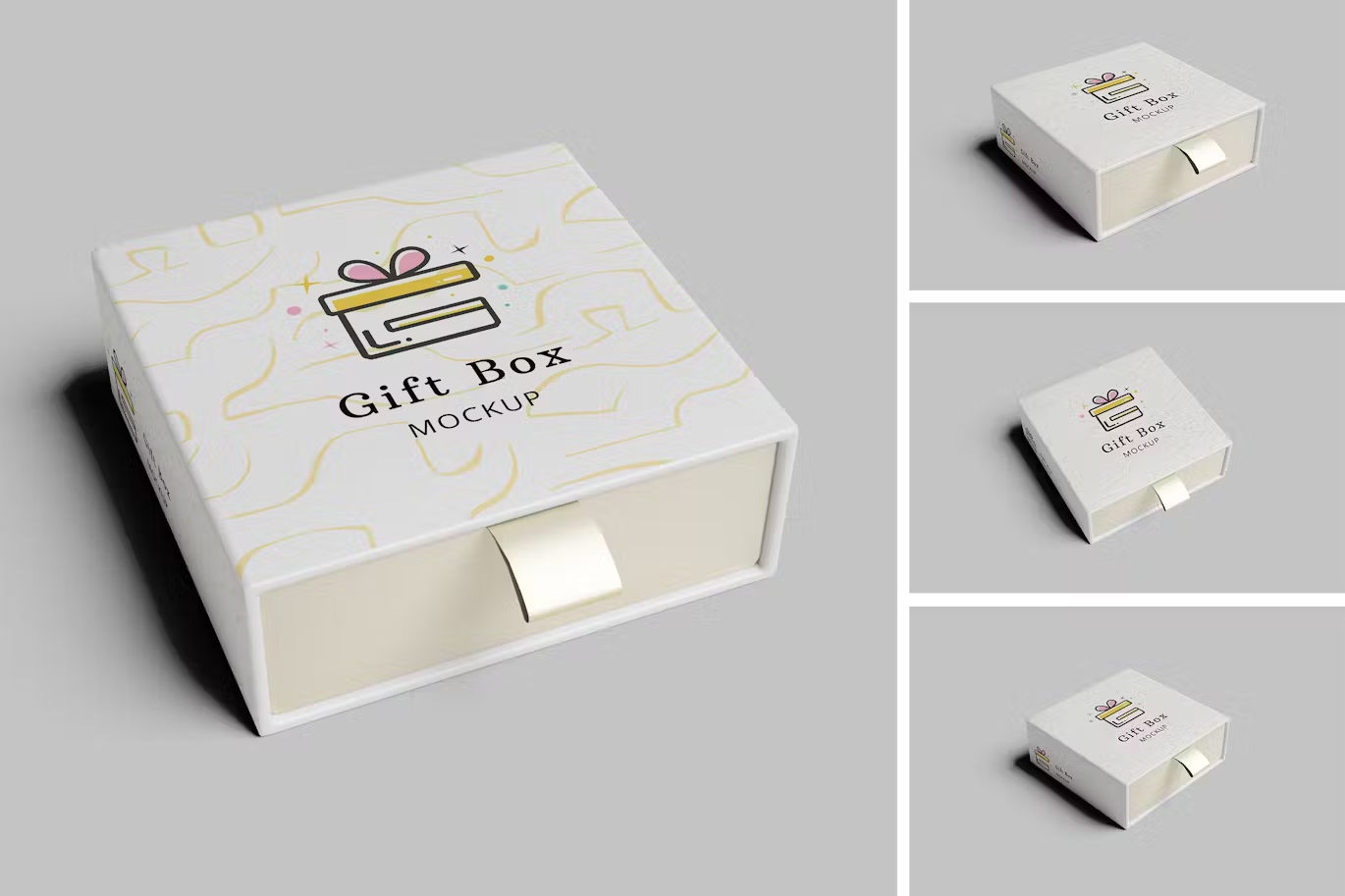 6138 真实外观礼盒模型样机-Gift Box Mockup