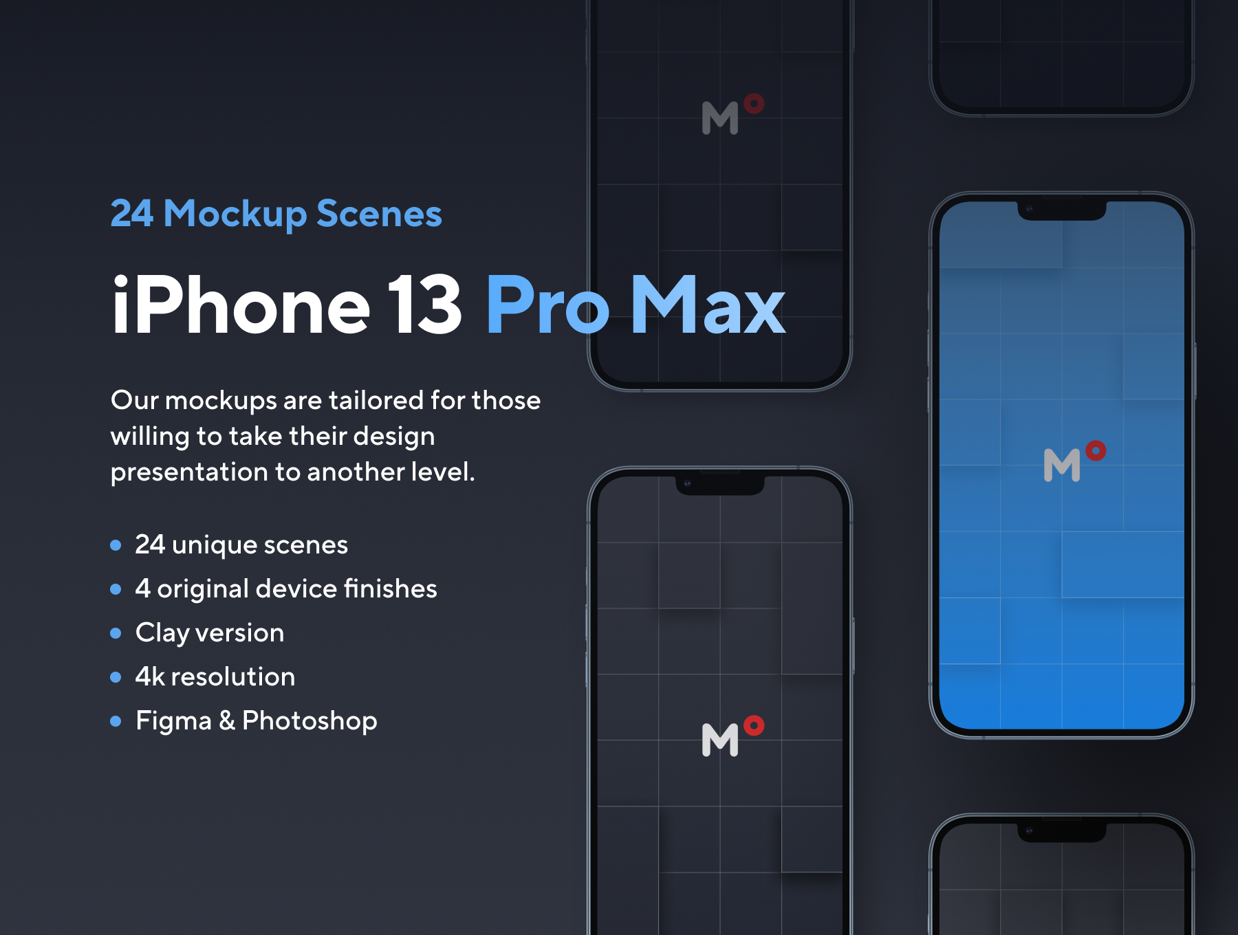 6185 24个最受欢迎的苹果13Pro Max手机模型样机-24 Most Popular iPhone 13 Pro Max Mockups