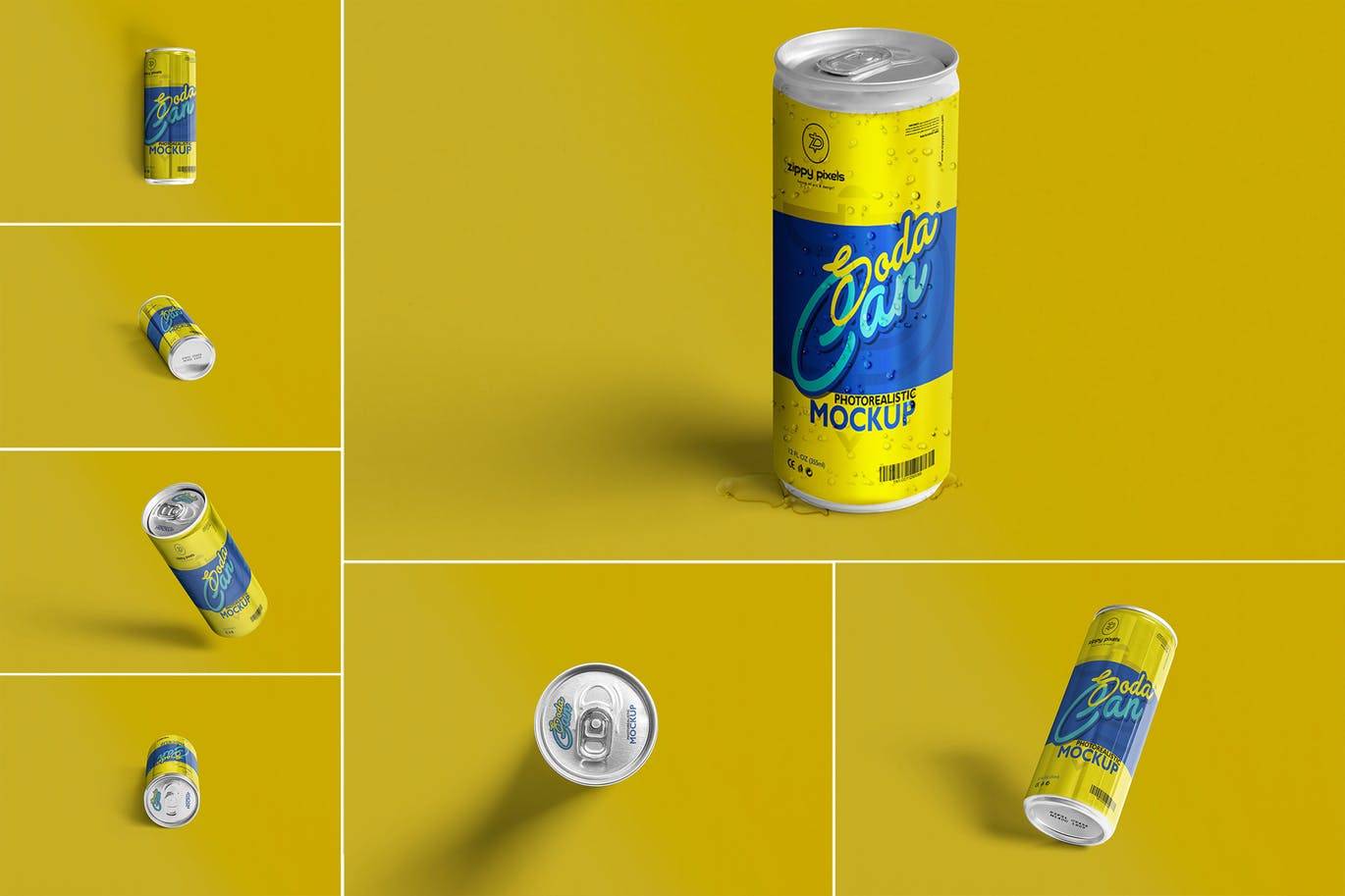 6200 冰冻的凉可乐芬达雪碧易拉罐包装样机模型-soda-can-mockup-3500x2300px-v2