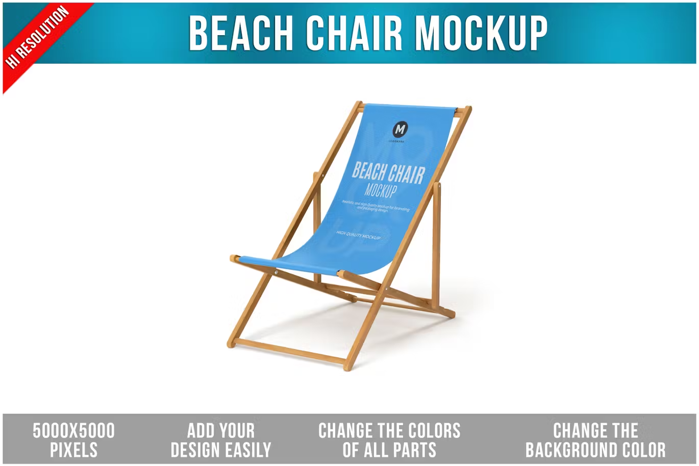 6205 创新沙滩椅模型样机-Beach Chair Mockup
