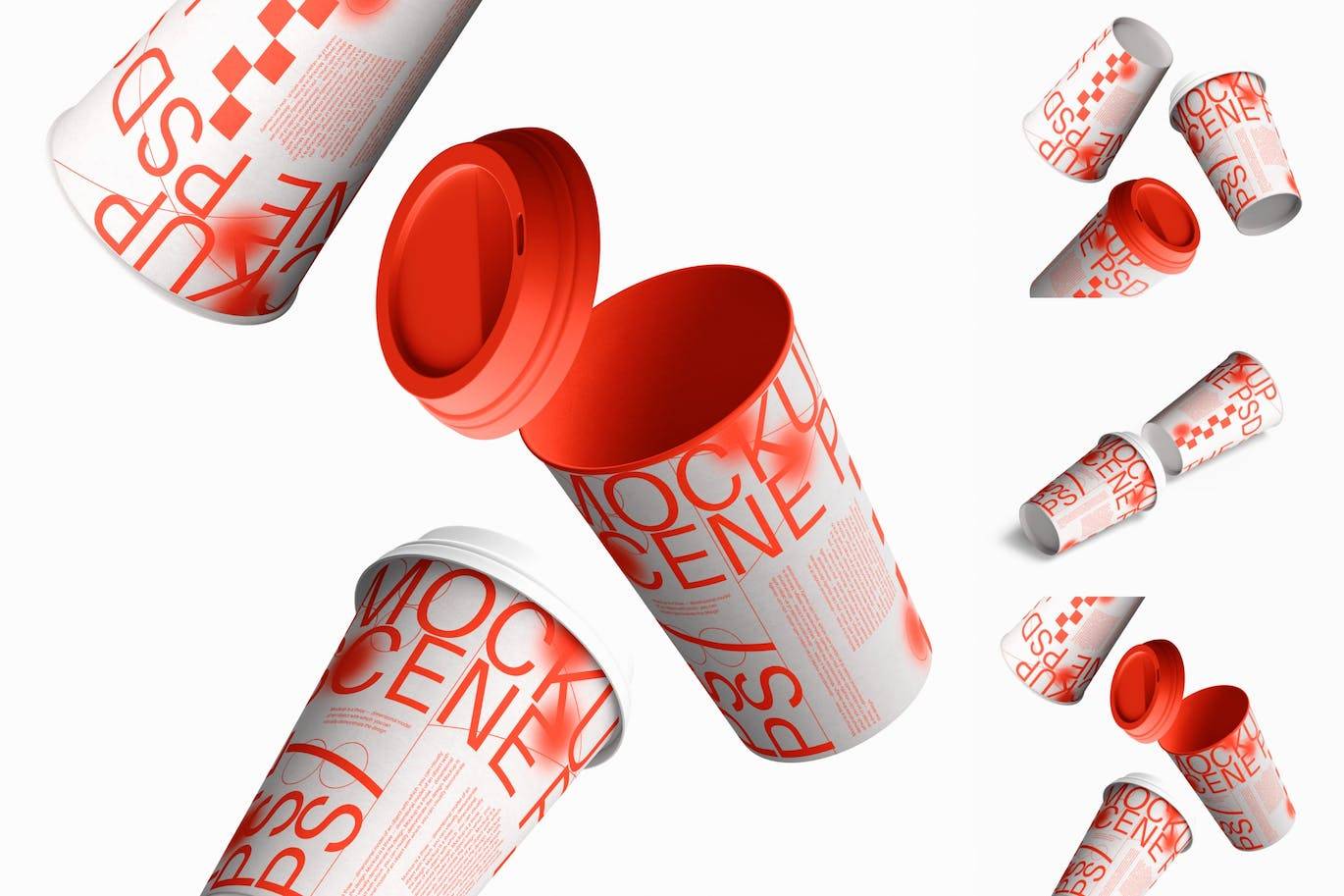 6232 创意DIY纸杯模型样机-paper-cup-mockups