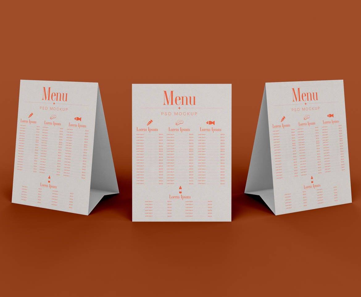 6246 菜单餐牌样机- Menu Mockup