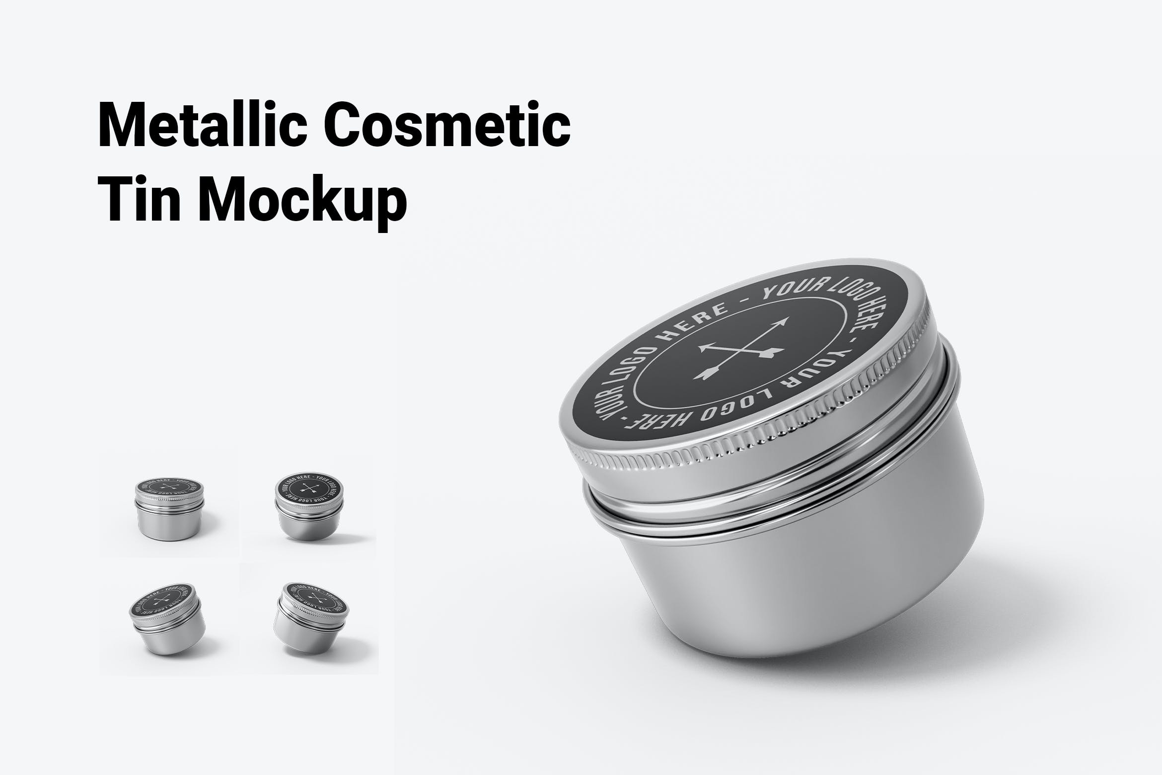 6259 化妆品金属锡瓶包装设计样机-Metallic Cosmetic Tin Mockup